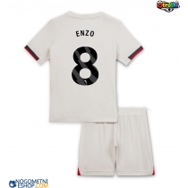 Otroški Nogometni dresi Chelsea Enzo Fernandez #8 Gostujoči 2025-26 Kratek Rokav (+ Kratke hlače)